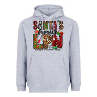 Heather Grey santa's favorite lpn Heavyweight Hoodie - Jasminsmagicworld
