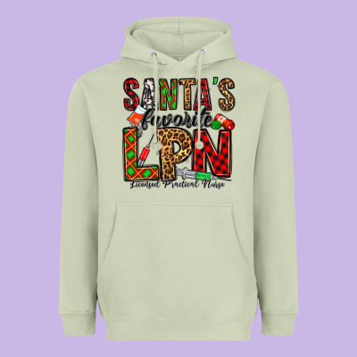 Santa's Favorite Lpn Heavyweight Hoodie Designed By Jasminsmagicworld
