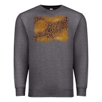 Charcoal Heather leopard background Premium Sweatshirt - BarkalooDesign