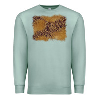Seafoam leopard background Premium Sweatshirt - BarkalooDesign