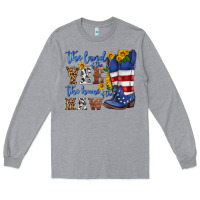 Heather Grey the land of the yee the home of the haw Long Sleeve Tee - HRA Design Shop