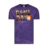Cloud Purple game day baseball leopard Vintage Tee - Zillion Design Studio