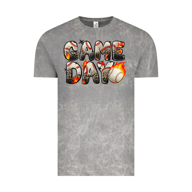 Game Day Baseball Leopard Vintage Tee by Zillion Design Studio | Teevron