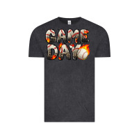 Vintage Black game day baseball leopard Vintage Tee - Zillion Design Studio