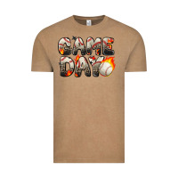 Vintage Coffee game day baseball leopard Vintage Tee - Zillion Design Studio