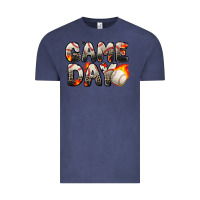 Vintage Denim game day baseball leopard Vintage Tee - Zillion Design Studio
