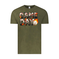 Vintage Olive game day baseball leopard Vintage Tee - Zillion Design Studio