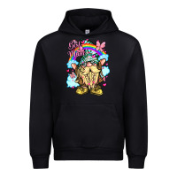 Black best mom gnome rainbow clouds butterfly glitter Urban Hoodie - LillyAllenDesigns