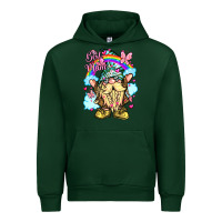 Forest Green best mom gnome rainbow clouds butterfly glitter Urban Hoodie - LillyAllenDesigns