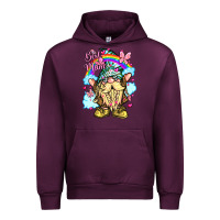 Mauve Wine best mom gnome rainbow clouds butterfly glitter Urban Hoodie - LillyAllenDesigns