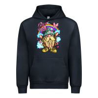 Navy best mom gnome rainbow clouds butterfly glitter Urban Hoodie - LillyAllenDesigns
