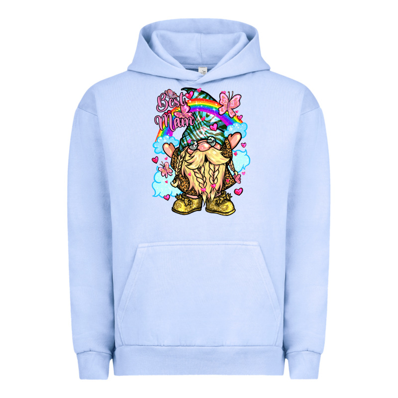 Best Mom Gnome Rainbow Clouds Butterfly Glitter Urban Hoodie by LillyAllenDesigns | Teevron