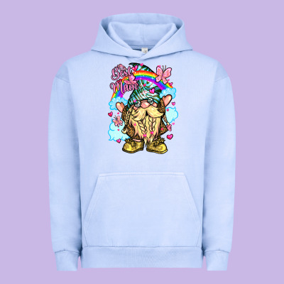 Best Mom Gnome Rainbow Clouds Butterfly Glitter Urban Hoodie Designed By Lillyallendesigns