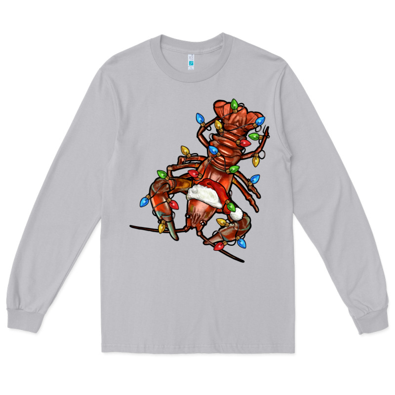Christmas Crawfish Long Sleeve Tee by FaDigitalArtStudio | Teevron
