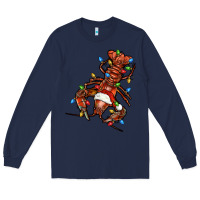 Navy Christmas crawfish Long Sleeve Tee - FaDigitalArtStudio