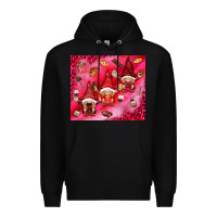 Black gnomies with food Premium Hoodie - NancyCooperArtShop