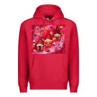 Cardinal gnomies with food Premium Hoodie - NancyCooperArtShop