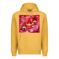 Mustard gnomies with food Premium Hoodie - NancyCooperArtShop