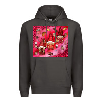 Smoke gnomies with food Premium Hoodie - NancyCooperArtShop