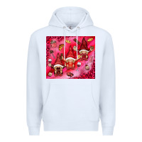 White gnomies with food Premium Hoodie - NancyCooperArtShop