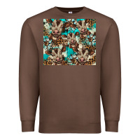 Chestnut western cowhide sunflower baby cow Premium Sweatshirt - BarkalooDesign