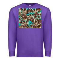 Purple western cowhide sunflower baby cow Premium Sweatshirt - BarkalooDesign