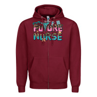Burgundy future nurse Zipper Hoodie - AdoDesignShop
