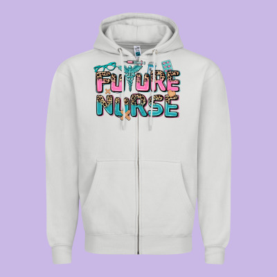 Future Nurse Zipper Hoodie Designed By Adodesignshop