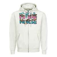 Oatmeal Heather future nurse Zipper Hoodie - AdoDesignShop