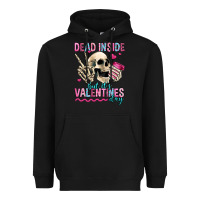 Black dead inside but it's valentines day Heavyweight Hoodie - Jasminsmagicworld