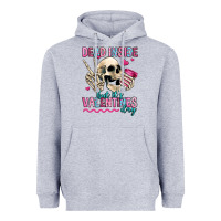 Heather Grey dead inside but it's valentines day Heavyweight Hoodie - Jasminsmagicworld
