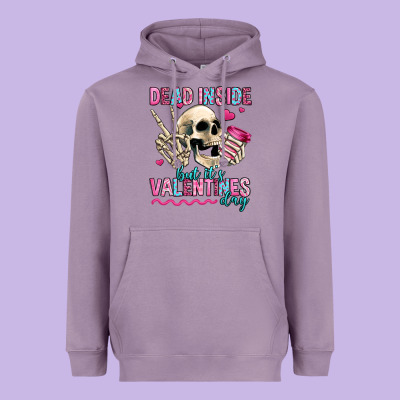 Dead Inside But It's Valentines Day Heavyweight Hoodie Designed By Jasminsmagicworld