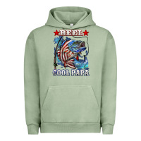 Pigment Oil Green reel cool papa american flag bass fishing Urban Hoodie - LillyAllenDesigns