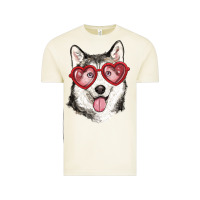Vintage Arctic husky with love glasses Vintage Tee - RanaPortraitStore