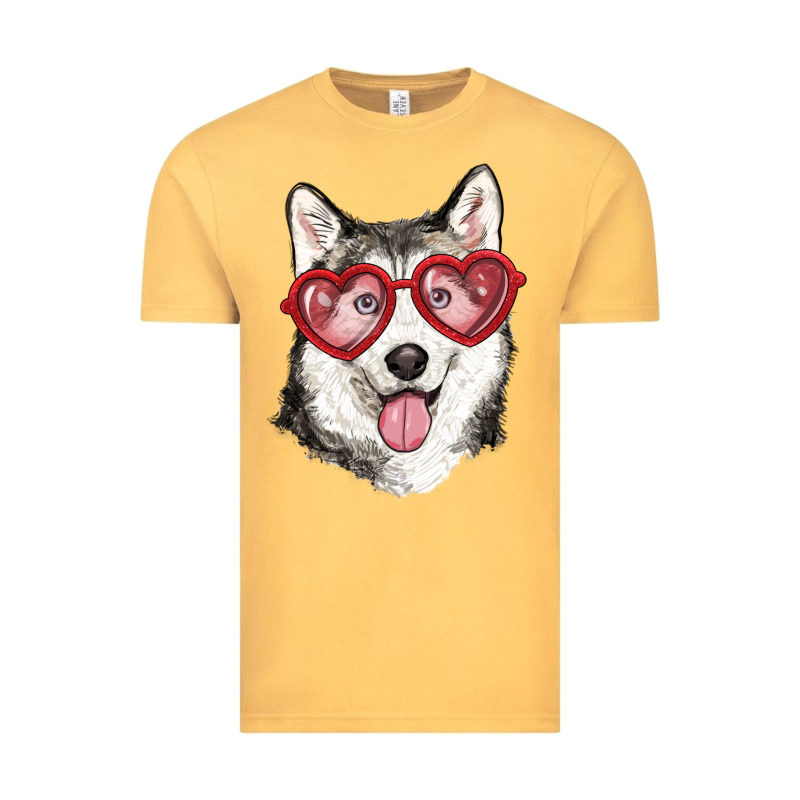 Husky With Love Glasses Vintage Tee by RanaPortraitStore | Teevron