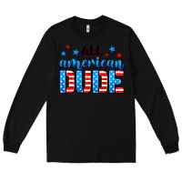 Black All American dude Long Sleeve Tee - Neo Western
