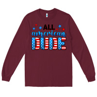 Burgundy All American dude Long Sleeve Tee - Neo Western