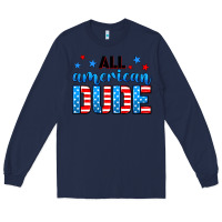 Navy All American dude Long Sleeve Tee - Neo Western