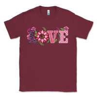 Burgundy walentine's day love sunflower Classic Tee - BarkalooDesign