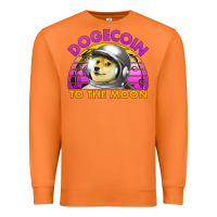 Carrot doge coin to the moon 80's retro sunset Premium Sweatshirt - Jasminsmagicworld