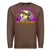 Chestnut doge coin to the moon 80's retro sunset Premium Sweatshirt - Jasminsmagicworld