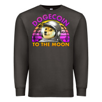 Smoke doge coin to the moon 80's retro sunset Premium Sweatshirt - Jasminsmagicworld