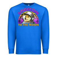 True Royal doge coin to the moon 80's retro sunset Premium Sweatshirt - Jasminsmagicworld
