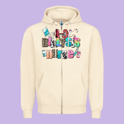 Dialysis Nurse Zipper Hoodie Designed By Adodesignshop