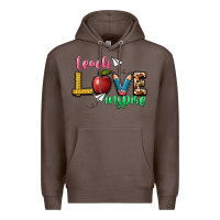 Coffee teach love inspire Premium Hoodie - NancyCooperArtShop