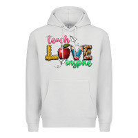 Dove Grey teach love inspire Premium Hoodie - NancyCooperArtShop