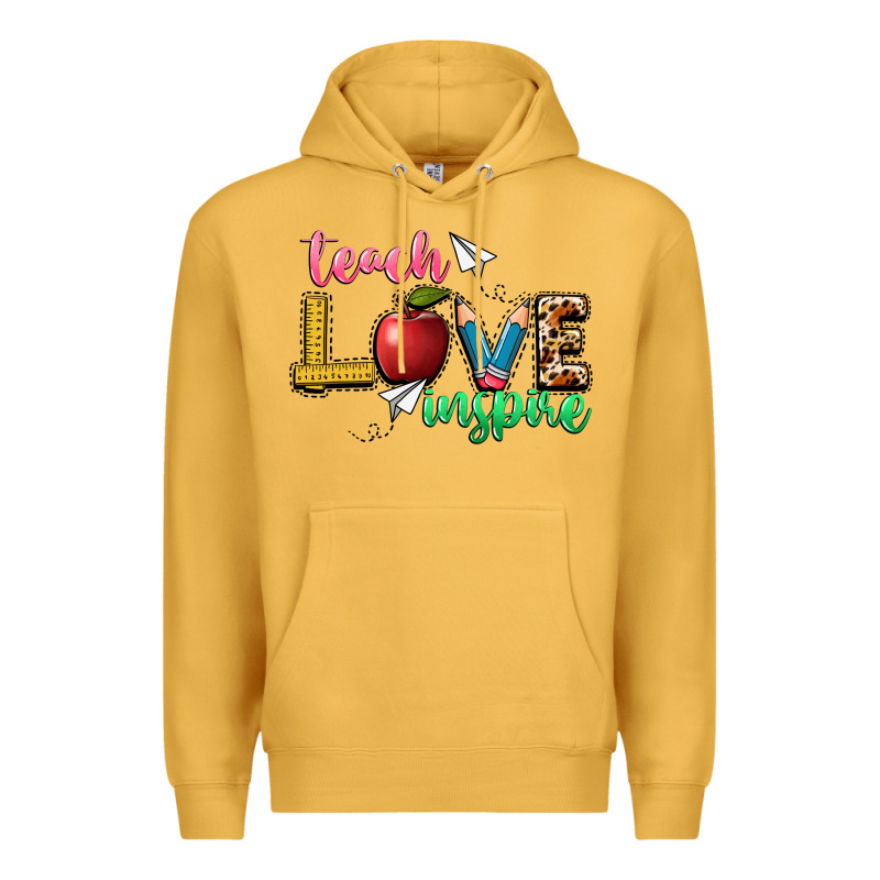 Teach Love Inspire Premium Hoodie by NancyCooperArtShop | Teevron