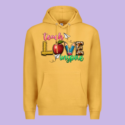 Teach Love Inspire Premium Hoodie Designed By Nancycooperartshop