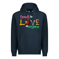 Navy teach love inspire Premium Hoodie - NancyCooperArtShop