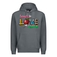 Rock teach love inspire Premium Hoodie - NancyCooperArtShop